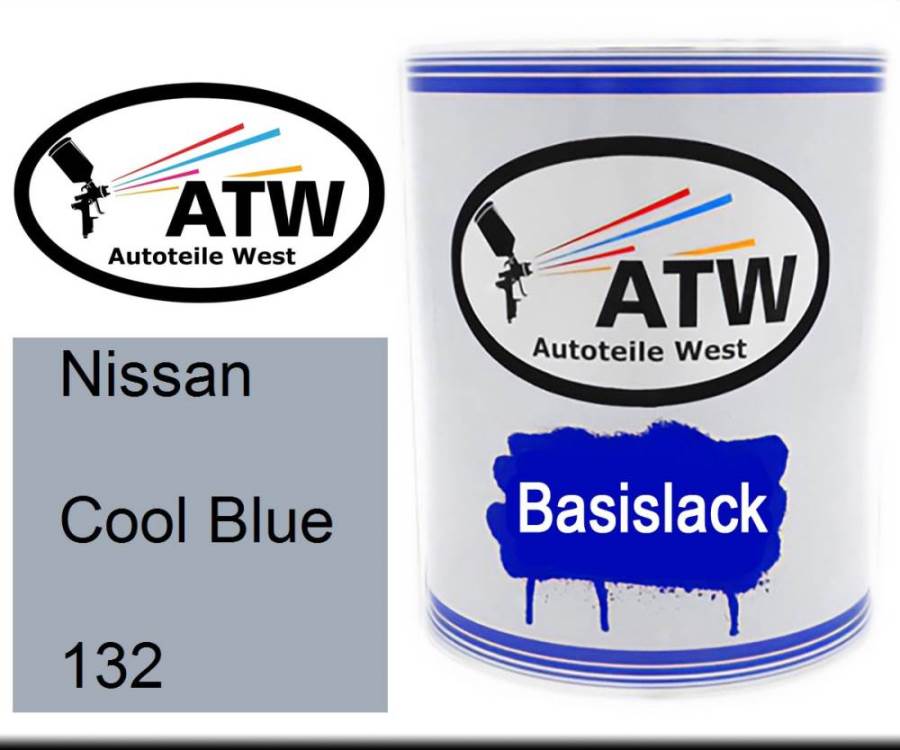 Nissan, Cool Blue, 132: 1L Lackdose, von ATW Autoteile West.